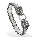 Bracciale da uomo in acciaio inossidabile 316L Lion'S Head