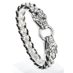 Bracciale da uomo in acciaio inossidabile 316L Snake Head