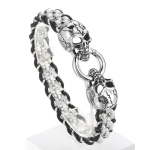 Bracciale da uomo in acciaio inossidabile 316L Skull