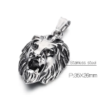 Collana da uomo con pendente a forma di testa di leone in acciaio inossidabile 304