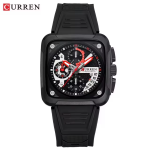 CURREN Black Square Orologio Uomo