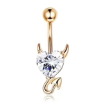 PIERCING OMBELICO IN ACCIAIO INOSSIDABILE PLACCATO