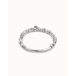 Bracciale placcato argento Sterling con elemento tubolare