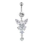 PIERCING OMBELICO IN ACCIAIO INOSSIDABILE PENDENTE