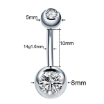 PIERCING OMBELICO IN ACCIAIO INOSSIDABILE