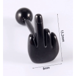 PIERCING LINGUA IN ACCIAIO -"GESTO- DITO MEDIO"