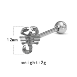 PIERCING LINGUA IN ACCIAIO -SCORPIONE