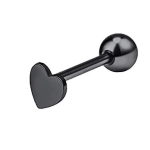 PIERCING LINGUA IN ACCIAIO-CUORE PIATTO MINIMAL