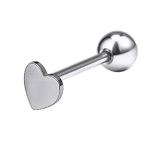 PIERCING LINGUA IN ACCIAIO-CUORE PIATTO MINIMAL