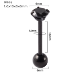 PIERCING LINGUA IN ACCIAIO CON ZIRCONE