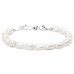 Bracciale con perle di fiume masticate