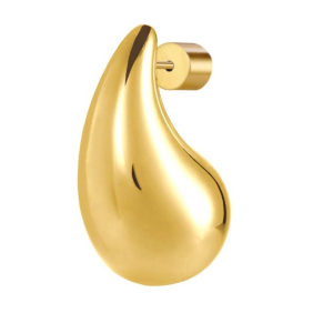 Orecchino a lobo goccia 1,8 cm con chiusura perla