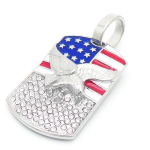 Collana da uomo in acciaio American Flag