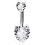 Piercing Ombelico Cuore Bianco