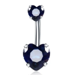 Piercing Ombelico Cuore Blu Notte