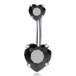 Piercing Ombelico Cuore Nero