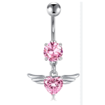 PIERCING OMBELICO IN ACCIAIO INOSSIDABILE PENDENTE