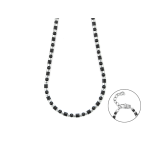 COLLANA TUBETTI ACCIAIO E PVD NERO
