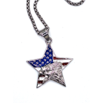 Collana da uomo American Flag a forma di stella