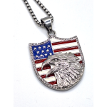 Collana da uomo American Flag a forma di stemma