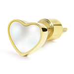 Orecchino cuore con madreperla