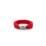 BRACCIALE STEEL CORDA NAUTICA ROSSO