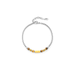 BRACCIALE STEEL/ORO OCCHIO DI TIGRE