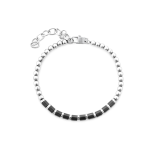 BRACCIALE TUBI E SFERE PVD NERO