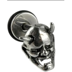 Mono orecchino in acciaio Skull&Deer Antlers