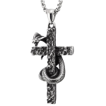 Collana Vintage Cross Whith Snake