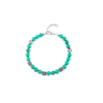 BRACCIALE STEEL, HOWLITE TURCHESE VERDE
