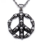 Collana in Acciaio Peace&Skull