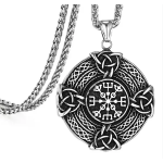 Collana in acciaio inossidabile con simbolo di  Vegvisir