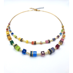 Collana GeoCUBE® Iconic Layer oro-arcobaleno