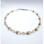 Collana GeoCUBE® Iconic Nature oro-bianco