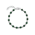 BRACCIALE ACCIAIO E MALACHITE VERDE