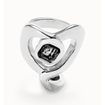 Anello placcato argento Sterling con cuore grande