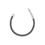 BRACCIALE STEEL/NERO ZIRCONI NERI