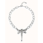 Collana catenina placcata argento sterling con libellula centrale