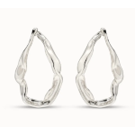 Orecchini maxi a maglie placcati argento Sterling