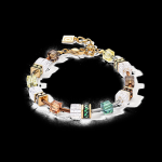 Bracciale GeoCUBE® Iconic Nature marrone-bianco
