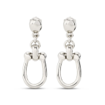 Orecchini placcati argento Sterling con 1 maglia media