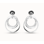 Orecchini anello irregolari placcati argento Sterling