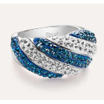 Anello Fascia Aura Acciaio Cristallo