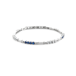 BRACCIALE  STEEL ZIRCONI BLU/BIANCHI 3MM