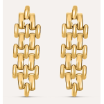 Orecchini Pendenti Panther Chain Radiance Acciaio Dorato