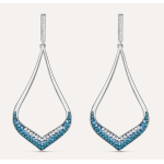 Orecchini Pendenti Aura Acciaio Cristallo