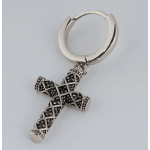 Mono Orecchino A Cerchio Man Code Acciaio Cristallo