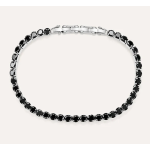 Bracciale Man Code Acciaio Cristallo Nero UOMO