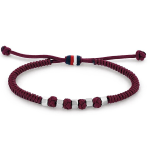 BRACCIALE UOMO REGOLABILE RED NYLON CON NODO SCORREVOLE